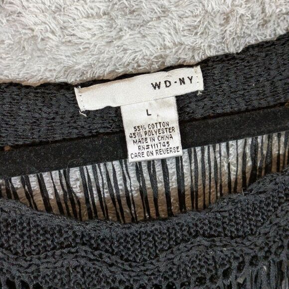 Black Sheer Lace Women's Top Large Rock Punk Witchy Whimsigoth - Picture 3 of 8